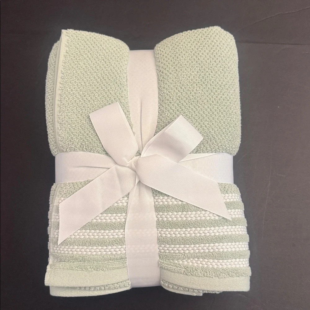 TRULY LOU 100% Cotton 6pc Bath Towel Set - Bokchoy -Green